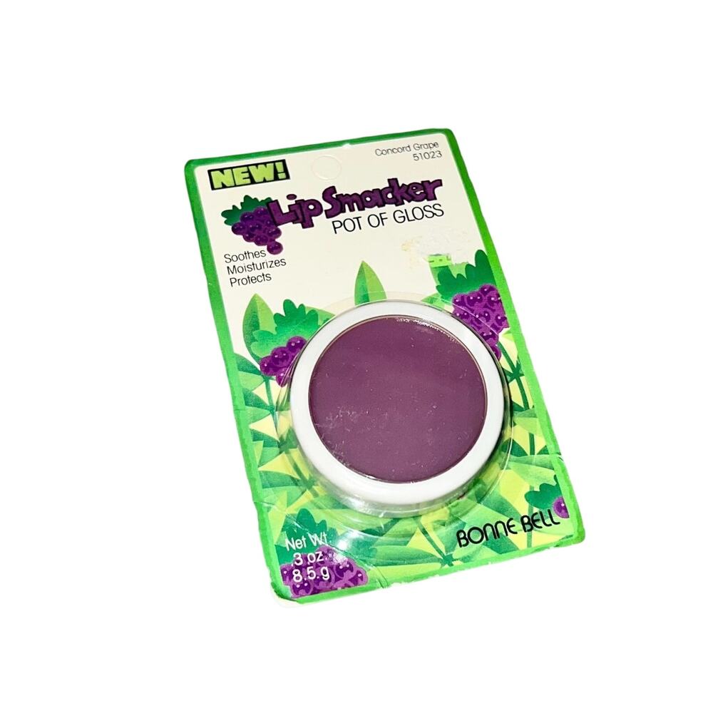 VTG 90s Bonne Bell Lip Smacker Pot of Gloss Concord Grape Jar Balm